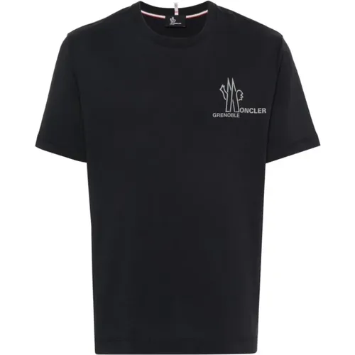 Grenoble Dynamics T Shirt Size: S, colour: Navy , male, Sizes: L, S, XL - Moncler - Modalova