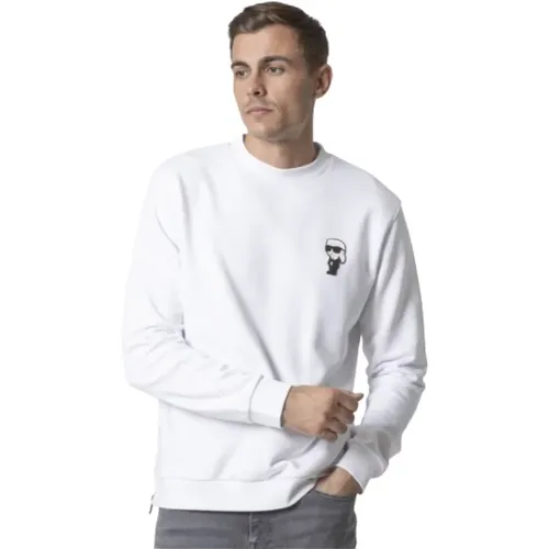 Iconic Weißer Sweatshirt - Karl Lagerfeld - Modalova