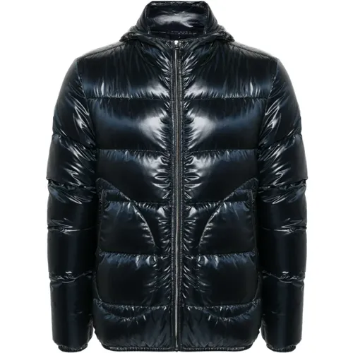 Padded Quilted Goose Down Coat , male, Sizes: L, 2XL - Herno - Modalova