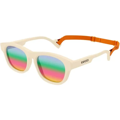 Ivory sporty sunglasses , female, Sizes: 53 MM - Gucci - Modalova
