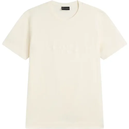 Besticktes Logo Rundhals T-Shirt , Herren, Größe: XL - Emporio Armani - Modalova