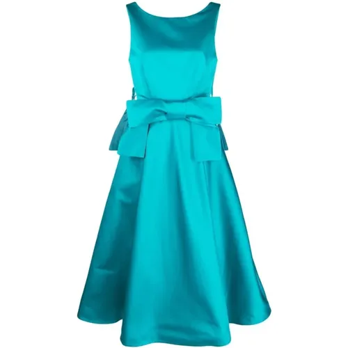 Turquoise Bow Dress , female, Sizes: S, L - P.a.r.o.s.h. - Modalova