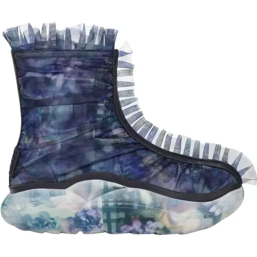 Mesh Overlay Ruffle Print Stiefel , Damen, Größe: 37 1/2 EU - Ugg - Modalova