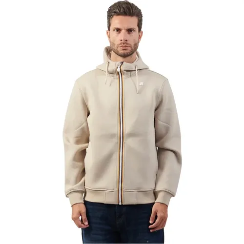 Beiger Pullover mit Sportlichen Details , Herren, Größe: S - K-way - Modalova