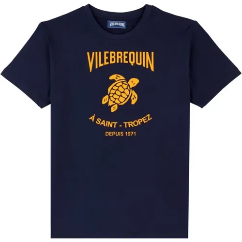 T-Shirt aus Baumwolle mit Logoprägung für Herren , Herren, Größe: M - Vilebrequin - Modalova