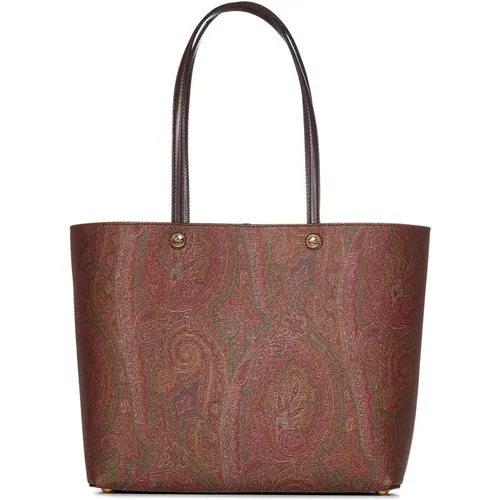 Braune Paisley Jacquard Handtasche - ETRO - Modalova