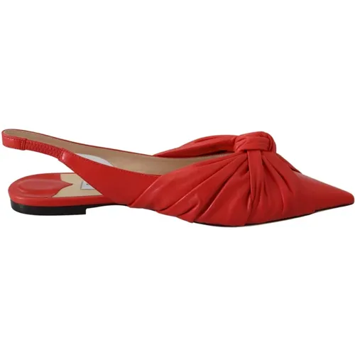 Rote spitze flache Schuhe - Jimmy Choo - Modalova