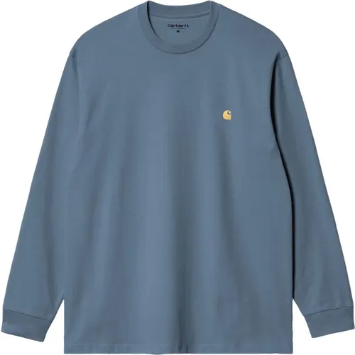 L/S Chase Langarm T-Shirt , Herren, Größe: L - Carhartt WIP - Modalova