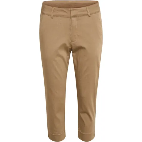 Smart Capri Pants with Side Pockets , female, Sizes: L, 2XL, XL, M - Kaffe - Modalova