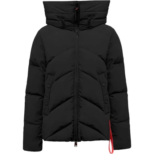 Schwarze Winter Daunenjacke , Damen, Größe: S - Afterlabel - Modalova