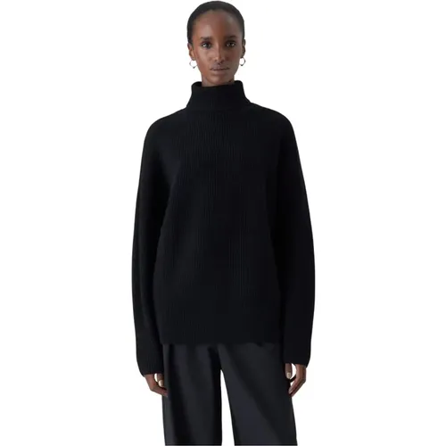 Merino Wool Turtleneck Sweater , female, Sizes: XS/S, M/L - closed - Modalova
