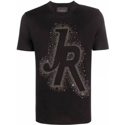 JR Logo Applique T-Shirt , male, Sizes: M - John Richmond - Modalova