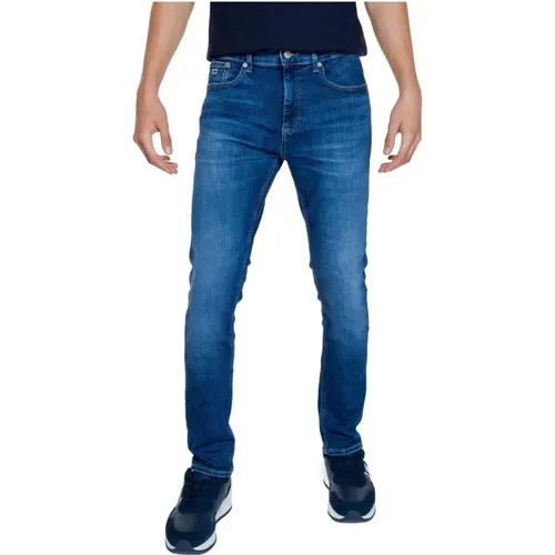 Blaue Zip & Button Jeans mit Taschen , Herren, Größe: W31 L32 - Tommy Hilfiger - Modalova