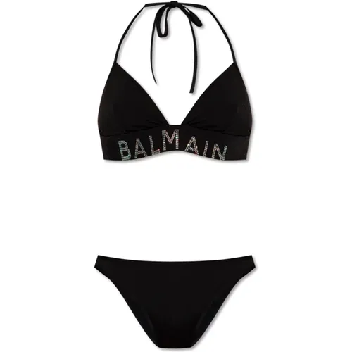 Bikini mit Logo , Damen, Größe: S - Balmain - Modalova