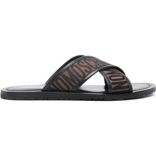 Leather Sandals , male, Sizes: 11 UK, 7 UK, 6 UK - Moschino - Modalova