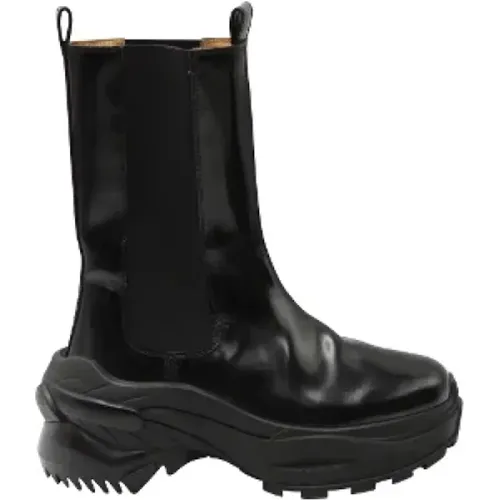 Pre-owned Leather boots , female, Sizes: 2 UK - Maison Margiela Pre-owned - Modalova