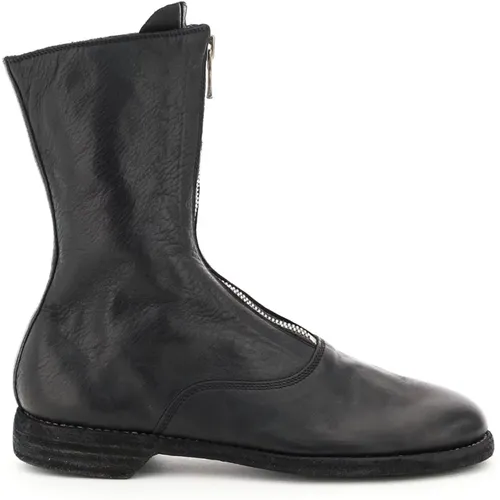 Front Zip Leder Stiefeletten Guidi - Guidi - Modalova