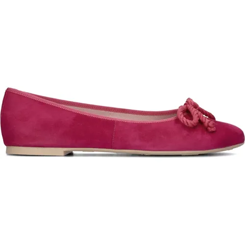 Fuchsia Wildleder Ballerina mit Schleife , Damen, Größe: 39 EU - Pretty Ballerinas - Modalova