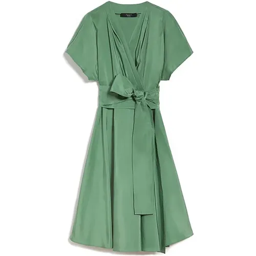 Cotton Blend Wrap Dress , female, Sizes: XS, M - Max Mara Weekend - Modalova