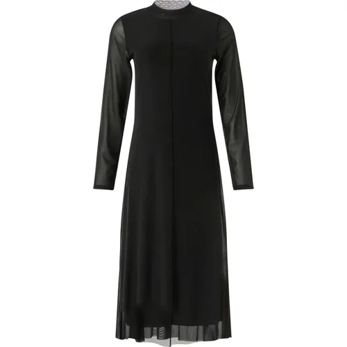 Mesh Midi Kleid , Damen, Größe: XS - comma - Modalova