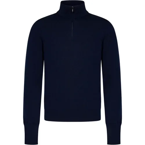 Blaue Kaschmir Rollkragenpullover Aw24 , Herren, Größe: L - Drumohr - Modalova