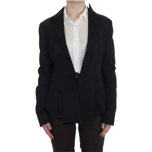 Schwarzer Stretch-Blazer , Damen, Größe: S - Exte - Modalova