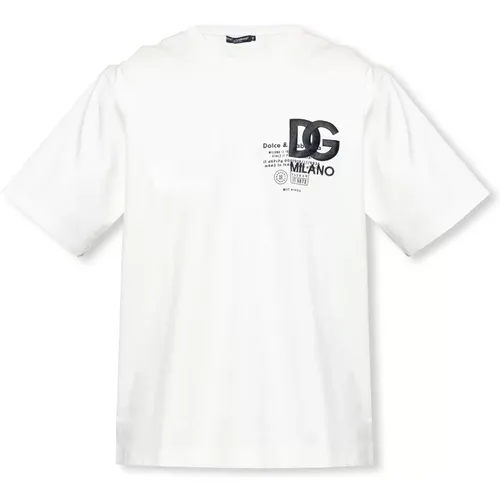 T-Shirt mit Logo , Herren, Größe: L - Dolce & Gabbana - Modalova