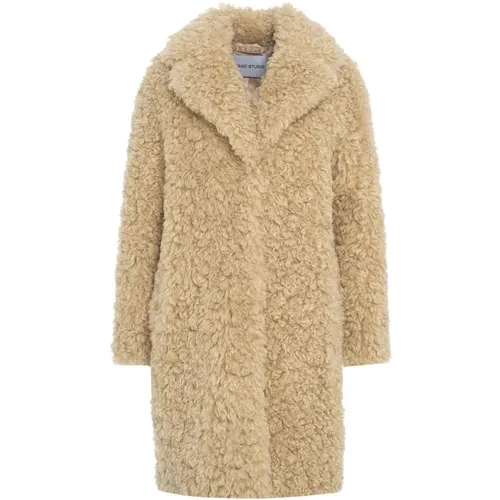 Chic Faux Fur Coat Aw24 , female, Sizes: L - Stand Studio - Modalova