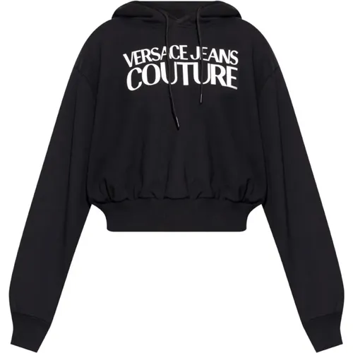 Schwarzer Sweatshirt Aw24 Lässiger Stil - Versace Jeans Couture - Modalova