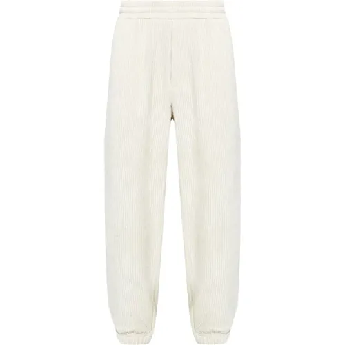 Corduroy Pull-On Trousers , male, Sizes: L, M - Emporio Armani - Modalova