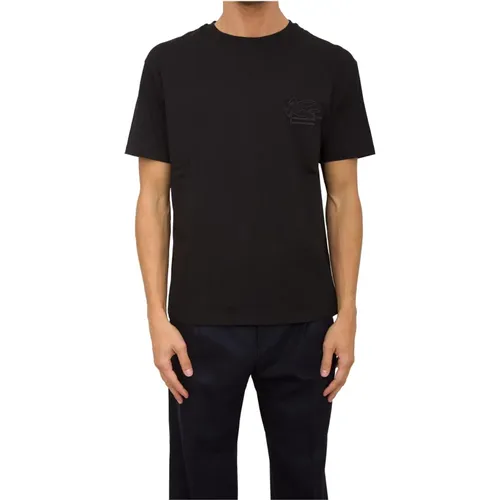 Schwarzes Logo T-Shirt , Herren, Größe: M - ETRO - Modalova