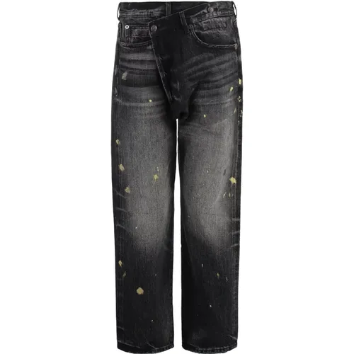 Straight-Leg-Jeans mit Farbspritzern - R13 - Modalova