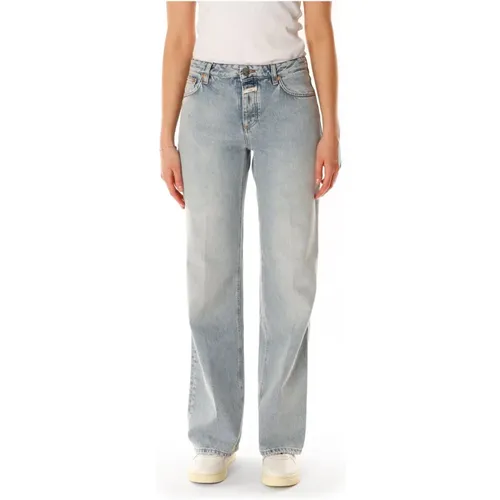 Jeans mit ausgestelltem Bein und niedriger Taille , Damen, Größe: W28 L32 - closed - Modalova