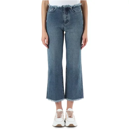 Cropped Jeans mit rohen Kanten , Damen, Größe: 3XS - Michael Kors - Modalova