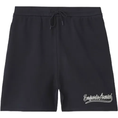 Navy Bermuda Shorts , male, Sizes: S, M, L - Emporio Armani - Modalova