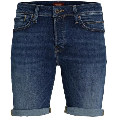 Cotton Blend Zip & Button s Shorts with Front/Back Pockets , male, Sizes: XL, 2XL, M, S, L - jack & jones - Modalova