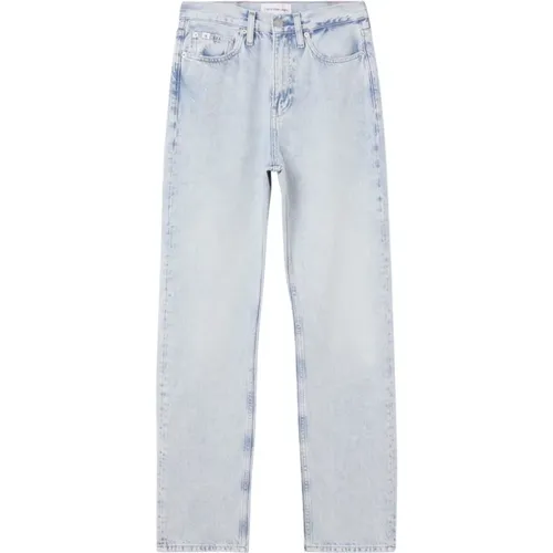 Klassische High Rise Gerades Jeans , Damen, Größe: W30 L30 - Calvin Klein - Modalova
