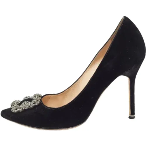 Pre-owned Samt heels - Manolo Blahnik Pre-owned - Modalova