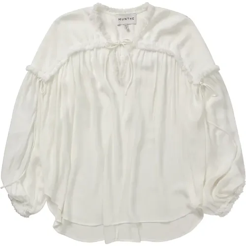 Stilvolle Observation Top & T-Shirt Weiß , Damen, Größe: XS - Munthe - Modalova