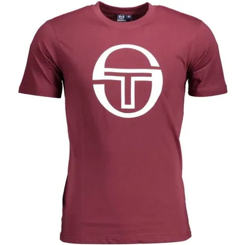 Baumwoll-T-Shirt mit Druck und Logo , Herren, Größe: 2XL - Sergio Tacchini - Modalova