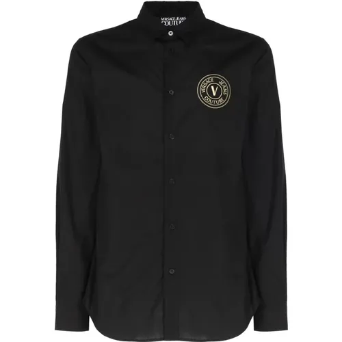 Schwarzes Hemd , Herren, Größe: 2XL - Versace Jeans Couture - Modalova