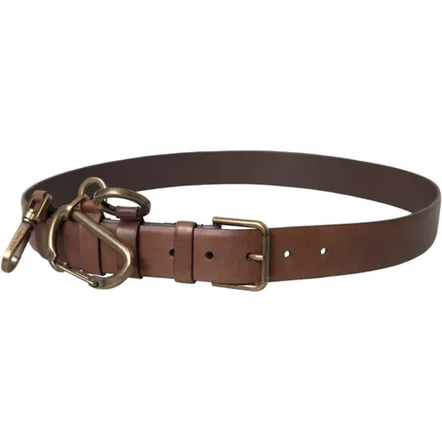 Metal Buckle Leather Belt , male, Sizes: 90 CM - Dolce & Gabbana - Modalova