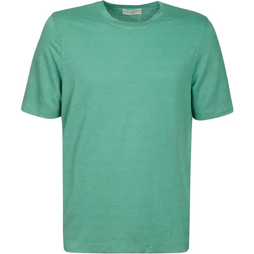 Linen Short Sleeve T-Shirt , male, Sizes: M, L, S, 2XL, XL - Filippo De Laurentiis - Modalova