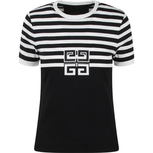 G Stripes Cotton T-Shirt , female, Sizes: L - Givenchy - Modalova