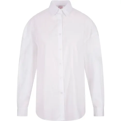 Weiße Baumwoll-Popeline Oversized Hemd , Damen, Größe: S - Stella Jean - Modalova