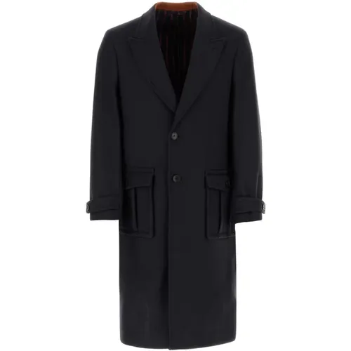 Dark Wool Blend Coat , male, Sizes: 2XL, L, XL - ETRO - Modalova