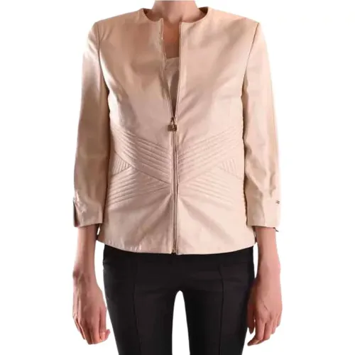 Light Leather Jacket , female, Sizes: XL - Elisabetta Franchi - Modalova