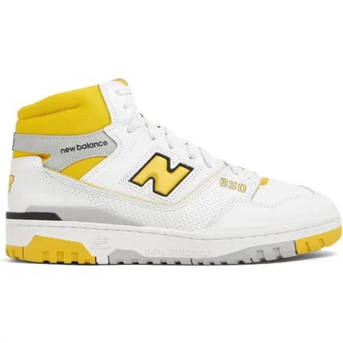 Weiß/Gelb High-Top Sneakers , Herren, Größe: 44 1/2 EU - New Balance - Modalova