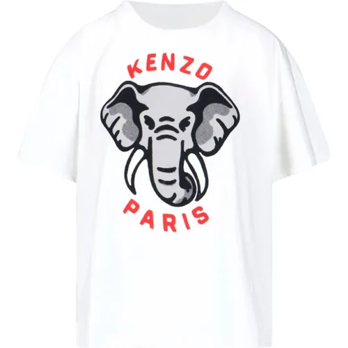 Weiße klische T-Shirts und Polos , Damen, Größe: L - Kenzo - Modalova