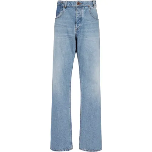 Jeans in Kontrast-Effekt-Denim , Herren, Größe: W27 - Balmain - Modalova